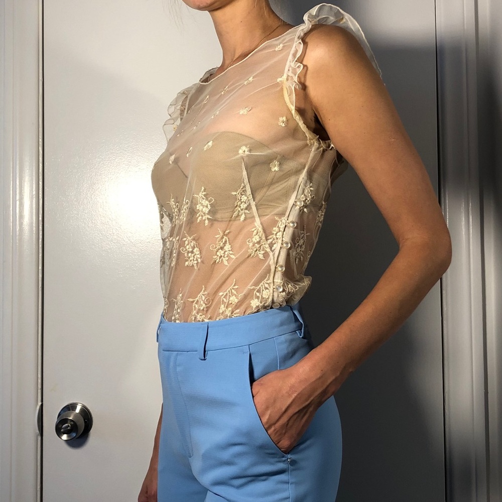 Crochet/mesh top